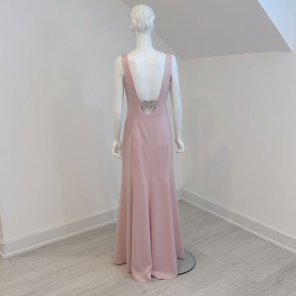 NWT SAMPLE DESSY 2901 size 10 Petal Pink Matte Satin. Pristine - Picture 3 of 8